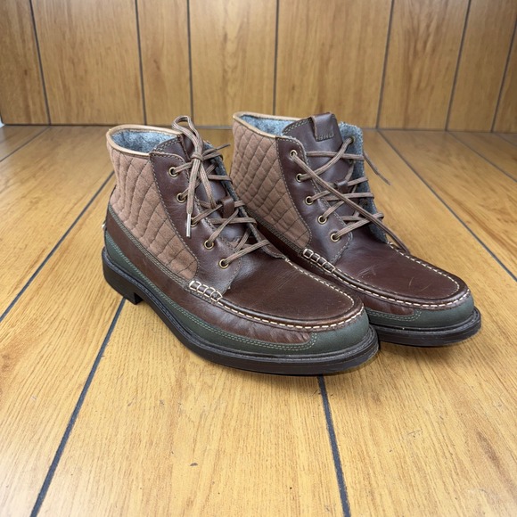 Cole Haan Pinch Maine Classic Boots Mens‎ 10.5M Brown Leather Quilted Ankle - Picture 1 of 16